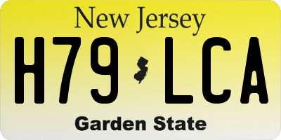 NJ license plate H79LCA