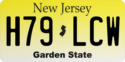NJ license plate H79LCW