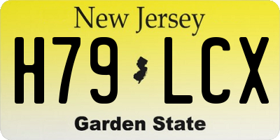 NJ license plate H79LCX