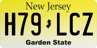 NJ license plate H79LCZ