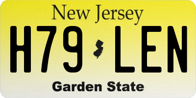 NJ license plate H79LEN