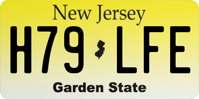 NJ license plate H79LFE