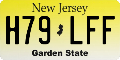 NJ license plate H79LFF
