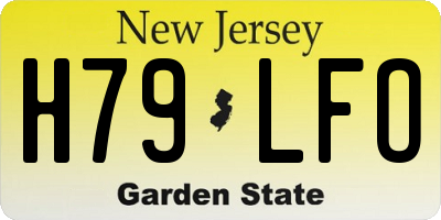 NJ license plate H79LFO