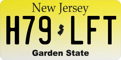 NJ license plate H79LFT