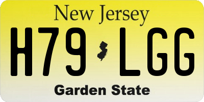 NJ license plate H79LGG
