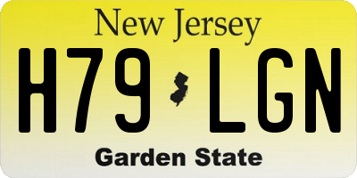 NJ license plate H79LGN