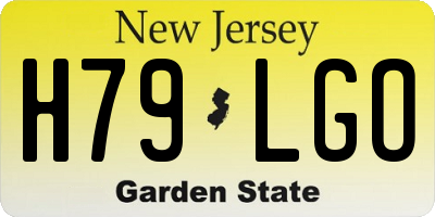 NJ license plate H79LGO