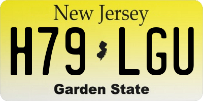 NJ license plate H79LGU
