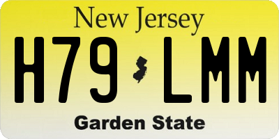 NJ license plate H79LMM