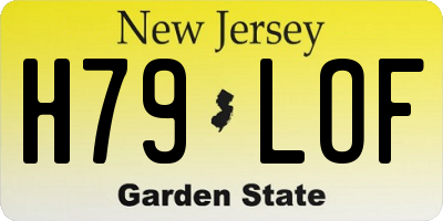 NJ license plate H79LOF