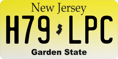 NJ license plate H79LPC