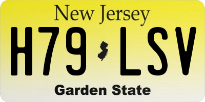 NJ license plate H79LSV