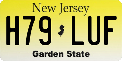 NJ license plate H79LUF