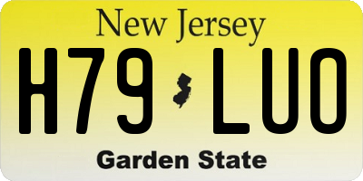 NJ license plate H79LUO