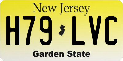 NJ license plate H79LVC