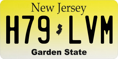 NJ license plate H79LVM
