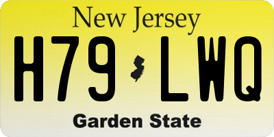 NJ license plate H79LWQ