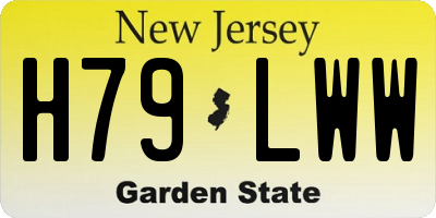 NJ license plate H79LWW