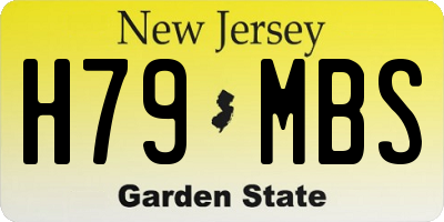 NJ license plate H79MBS