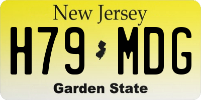 NJ license plate H79MDG