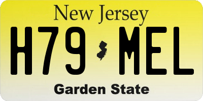 NJ license plate H79MEL