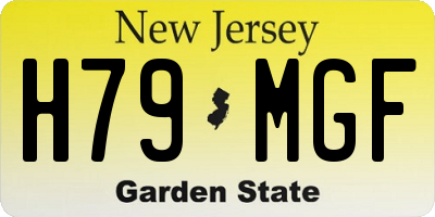 NJ license plate H79MGF