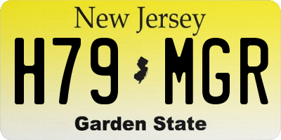 NJ license plate H79MGR
