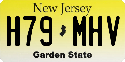 NJ license plate H79MHV