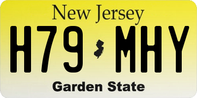 NJ license plate H79MHY