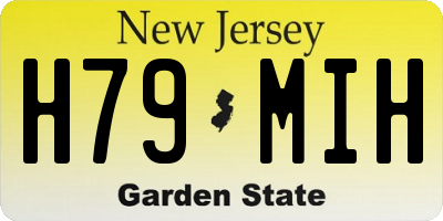 NJ license plate H79MIH