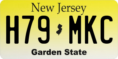 NJ license plate H79MKC