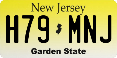 NJ license plate H79MNJ