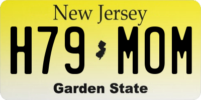NJ license plate H79MOM