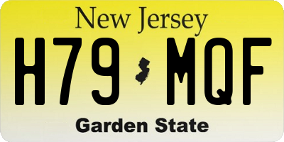 NJ license plate H79MQF
