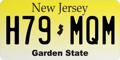 NJ license plate H79MQM