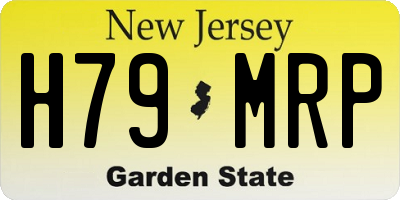 NJ license plate H79MRP