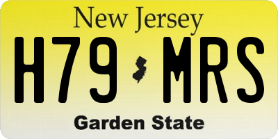 NJ license plate H79MRS