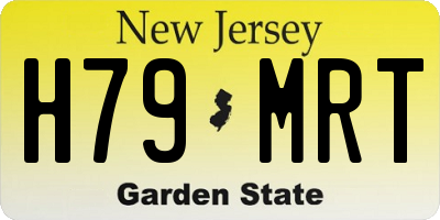 NJ license plate H79MRT