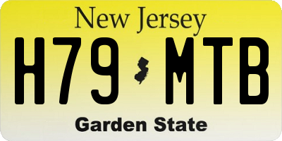 NJ license plate H79MTB