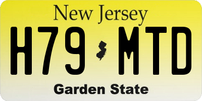 NJ license plate H79MTD