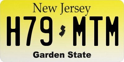 NJ license plate H79MTM