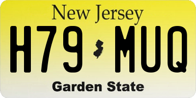NJ license plate H79MUQ