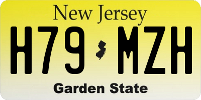 NJ license plate H79MZH