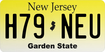 NJ license plate H79NEU
