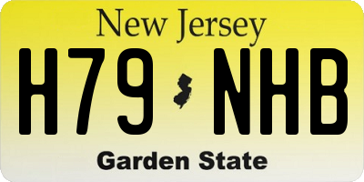 NJ license plate H79NHB