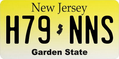 NJ license plate H79NNS