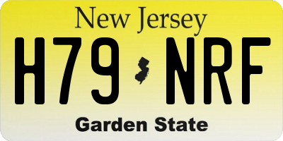 NJ license plate H79NRF