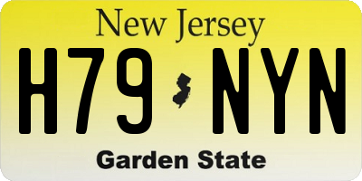NJ license plate H79NYN