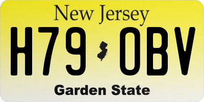NJ license plate H79OBV